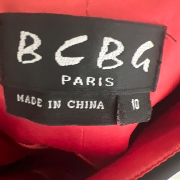 BCBG RED BLACK DRESS 10 Great for the holidays! - Picture 3 of 5